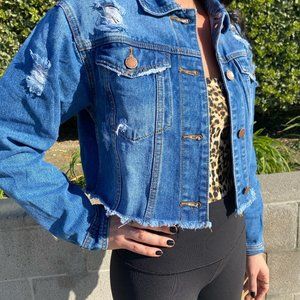 Crop Denim Jacket for Women